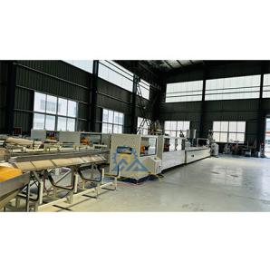 China Twin Screw WPC Door Frame Extrusion Line With Mitsubishi PLC Control factory