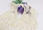 Off White Cotton Floral Embroidered Lace Appliques For Lady Dress Gown Backside