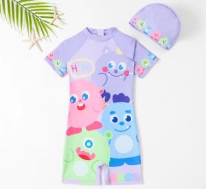 China Kids Round Neck Xl Boys Swimwear Sets Regular Fit Upf 50 Sun Protection factory