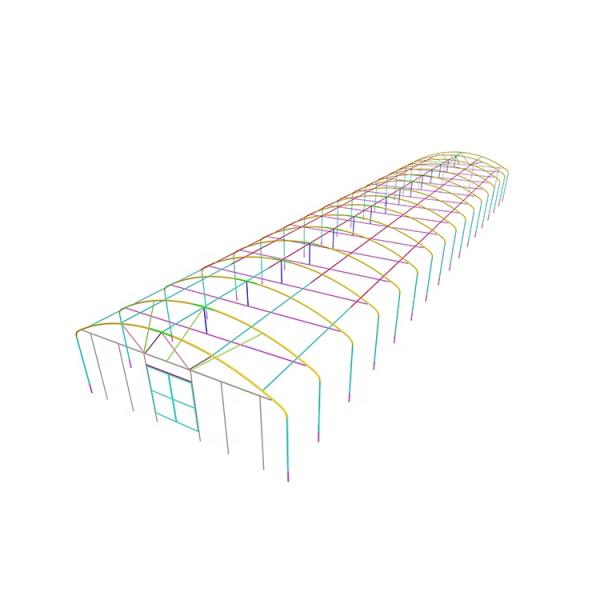 3.3m Height Single Span Greenhouse Vegetable Growing Greenhouse With Hydroponic Systems
