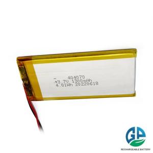China High Discharge Rate Battery 30CMax60C Rechargeable 1300 Mah Lithium Ion Battery 404070 4.81wh 3.7v Lipo Battery factory