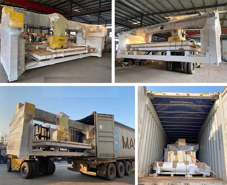 Granite CNC Stone Cutting 5 Axis Bridge Saw Machine
