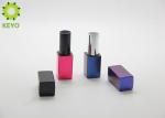 Square Blue Red Color Aluminium Empty Magnetic Lipstick Tube Container 3g 5g