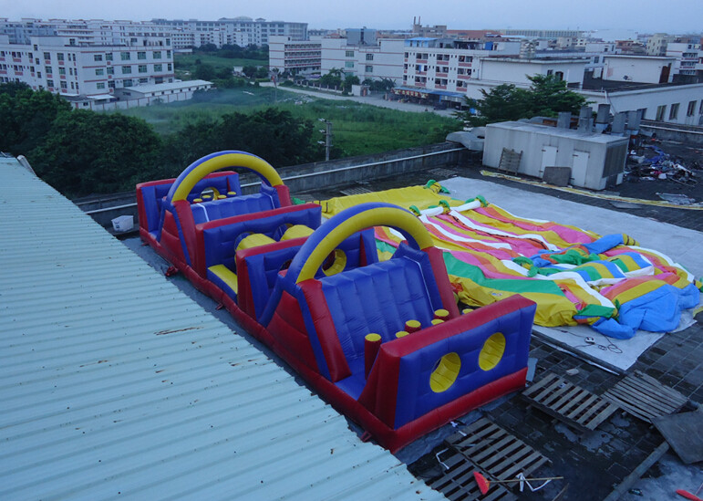 Awesome 15mL Inflatable Sports Games Fire Resistanc Colorful Obstacle Course