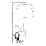 Single Hole Antirust Polished 1.800kg Flexible Spout Kitchen Tap
