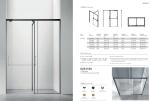 304# Stainless Steel,T Shaped, Tempered Glass, Sliding Door,Bathroom Shower Room