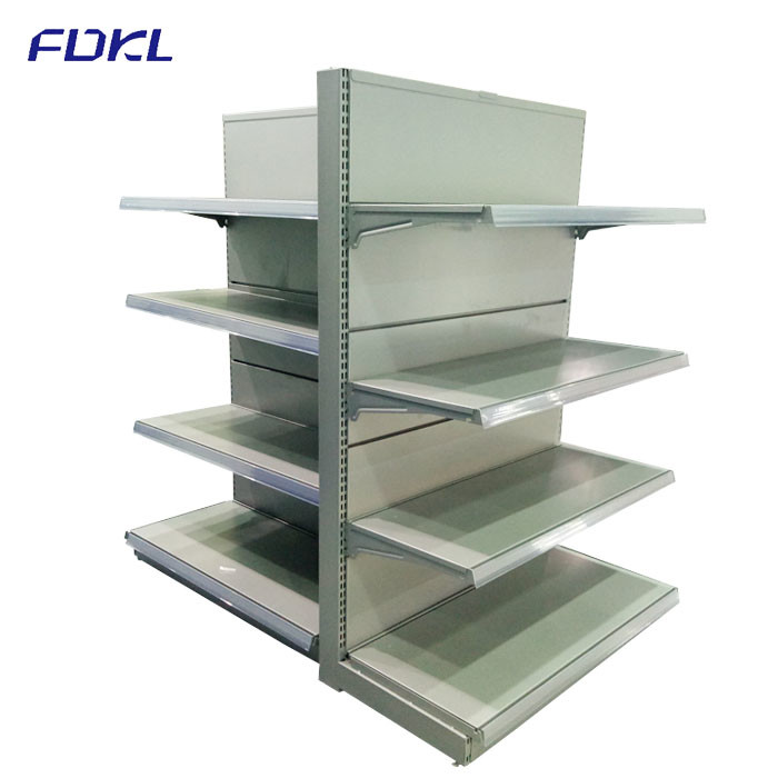 Powder Coating Supermarket Display Shelving Anti Corrosion Easy To Install