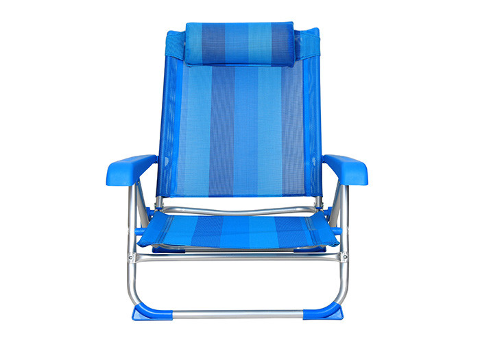 Outdoor Steel Textilene Recliner Garden Chairs Backpack Beach Sand Chair