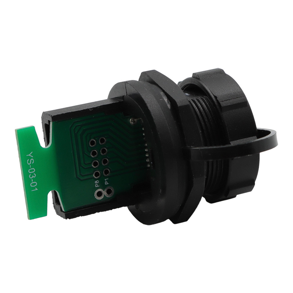 Male Female Communication Cable Connectors , Rj45 Through Hole Connector 2.5cm
