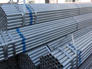 China Straight Seam Galvanized Metal Pipe , Smooth Galvanized Round Tubing For Building factory