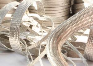 China Strong Metal Tinned Copper Braided Sleeving Clear Cut For Cable Shielding factory