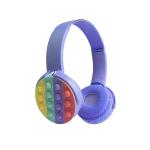 Fidget Pop Sensory Bluetooth Stereo Headphone Rainbow Colour release pressure