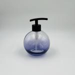 Glass Bathroom Accessories Set Ombre Blue With Round And Ball Shape Glass Soap