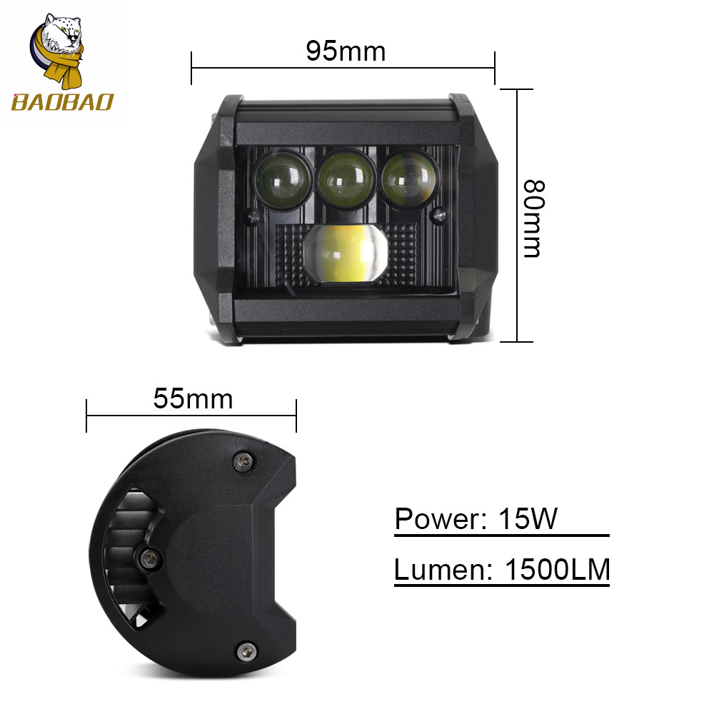 White Yellow Flash Aluminum 80V Car Universal LED Outdoor Work Light