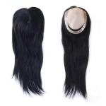 16" 100% Chinese Cuticle Remy Hair Toupee for Women Hair Silk Top Hair Topper
