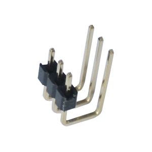 2.0mm 3 Pin Single Row Pin Header 90 Degree U Type Connector Side Plastic