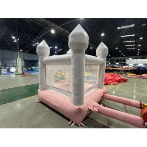 3.3x3m White And Pink Beautiful Inflatable Wedding Bouncer Slide Combo Jumping