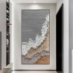 3D Metal Painting Hand Painted Relief Wall Art Craft Resin Painted Oil Painting