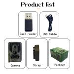 PR400C Hunter Trail Camera 34pcs IR Hunter Trail Camera CMOS 12MP 1080P 30FPS