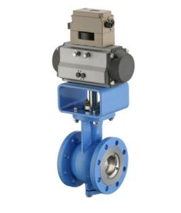 China Double Eccentric Pneumatic Control Valve , Industrial Rotary Plug Control Valve factory