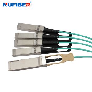 Huawei ZTE Compatible SFP+ Optical Cable AOC 1m 5m 850nm 100GbpS To 4x25G