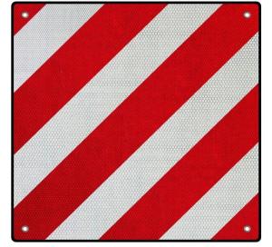 China 500x500 Reflective Motorhome Rear Warning Sign Aluminium Bike Rack Warning Sign factory