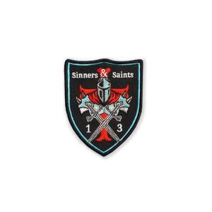 China Merrowed Iron On Letter Patch Merrowed Edge For Uniform Clothing factory
