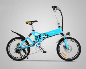 China Long Range Electric Folding Bicycle 20&quot; Folding E Bike With Shock Absorber factory