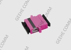 China Multimode Optical SC Adapter Duplex OM4 Fiber Optic Adapter Coupler factory