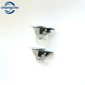 China Clear Caster Wheels Small Furniture Casters Set Polyurethane Castor Wheels for Furniture factory