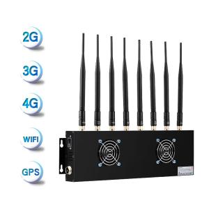China Indoor Universal Jammer WIFI Signal Scrambler GPS LTE Cell Phone 80W factory