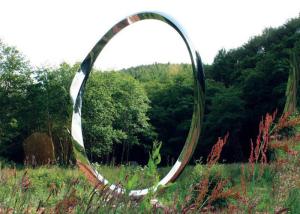 China Contemporary Stainless Steel Art Sculptures , Ring Sculpture Polished Finish factory