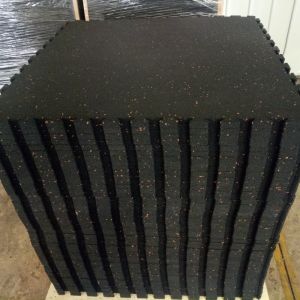Portable Interlocking Rubber Floor Tiles 1000X1000X15mm Interlocking Exercise
