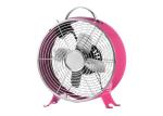 Stable Construction Retro Metal Desk Clock Fan With 66 * 14 Full Copper Motor