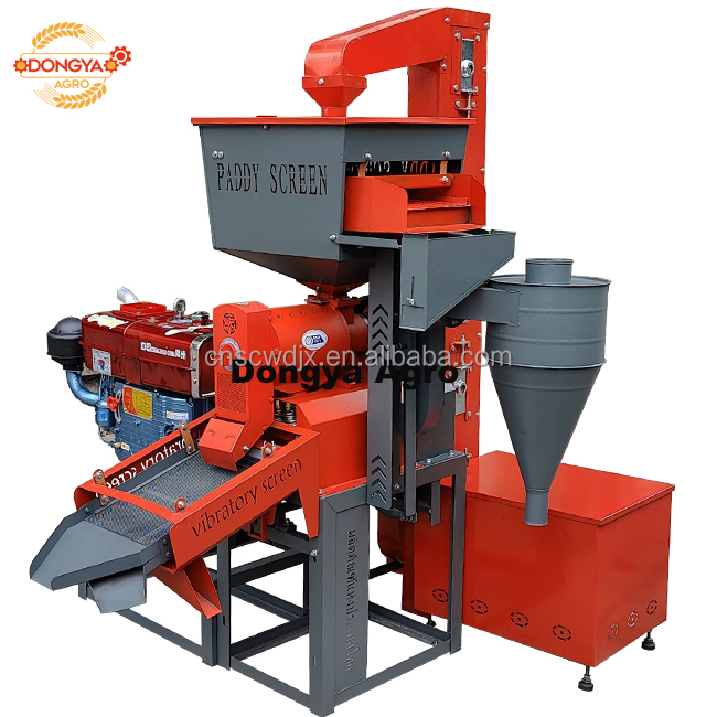 DONGYA AGRO Commercial Water Cooled diesel Type Rice Mill Machine with Lifter