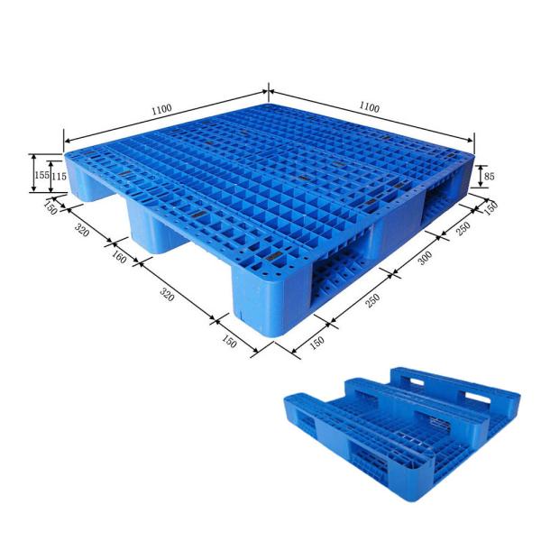 China 110x110cm Lightweight Plastic Pallet Steel Reinforced Plastic Pallets factory