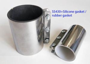 China Ss430 Metal Pipe Couplings White Food Grade Silicone Gasket 63 * 150 Mm factory