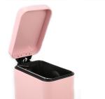 White Indoor Trash Can 5L Foot Operated Garbage Bins Ash Container