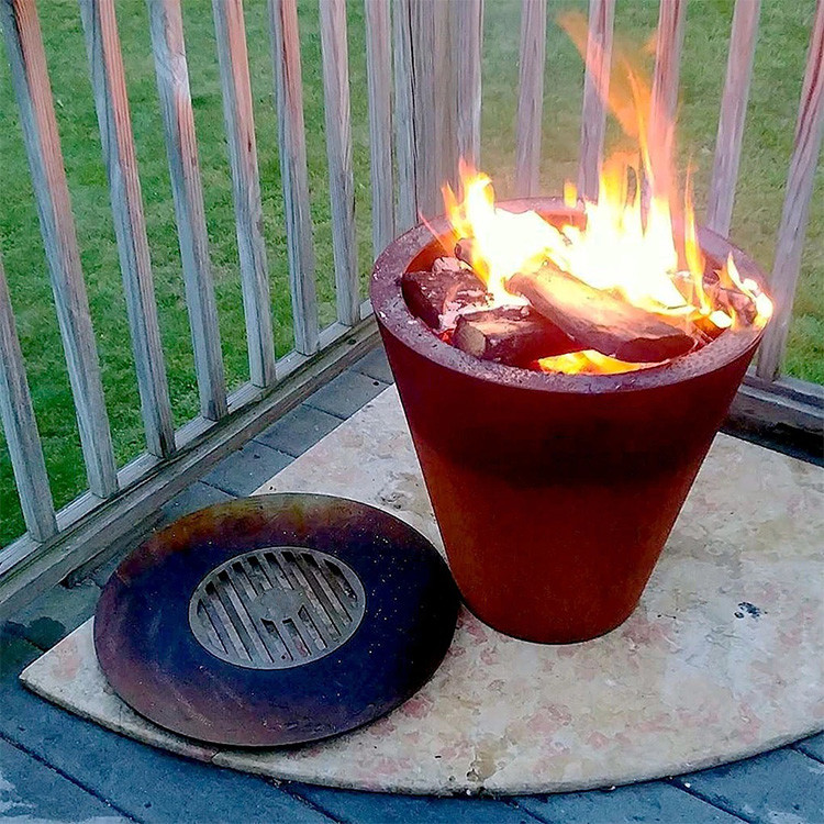 Cooking Outdoor BBQ Grill Heavy Duty CORTEN Metal Barbecue Grill