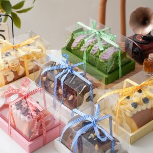 Enchanting Clear Pastry Box With Tray Premium Display Packaging For Cake Rolls