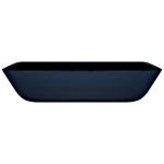 Tempered Glass Black Colour Wash Basin 12mm Acid Matt Counter Top Bowl Sink