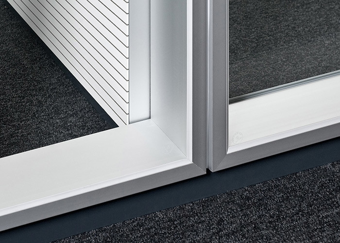 Glass Partition Wall Double Glass With Blinds Control Opaque Or Transparent Glass