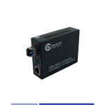 Fiber Media Converter 10/100/1000Mbps Singlemode SMF 1310nm Dual SFP Slot 40KM