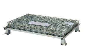 China Stackable Metal Wire Basket Pallet Folding Metal Wire Cage For Transport factory