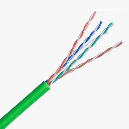 China GREEN CAT5E UTP Cable 24AWG PVC Jacket 1000Mbps Gigabit UL ETL CMP Certified factory