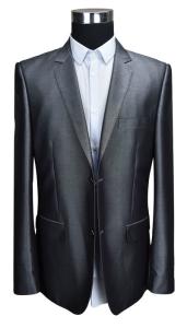 China Mens Slim Fit Grey Blazer , Slim Fit Tailored Suit Blazer Grey Spring Autumn Winter factory