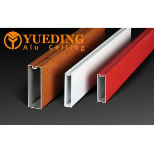 Aluminum Extrusion Office Partition Square Hollow Tube Wood Grain Printed