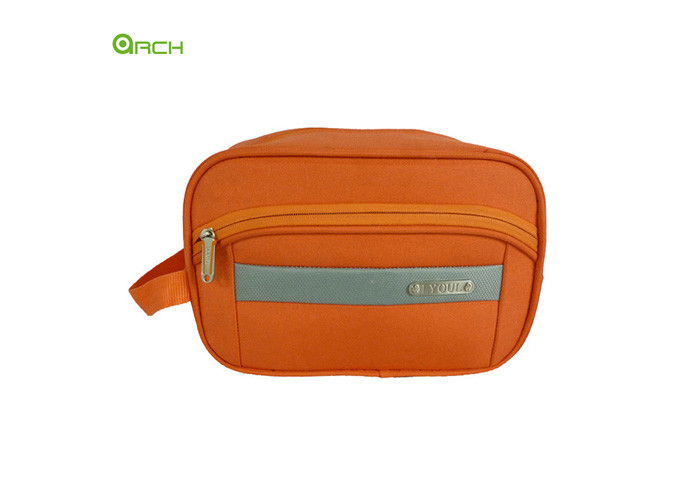 600D polyester Toiletry Kit Duffle Travel Luggage Bag with One front big pocket