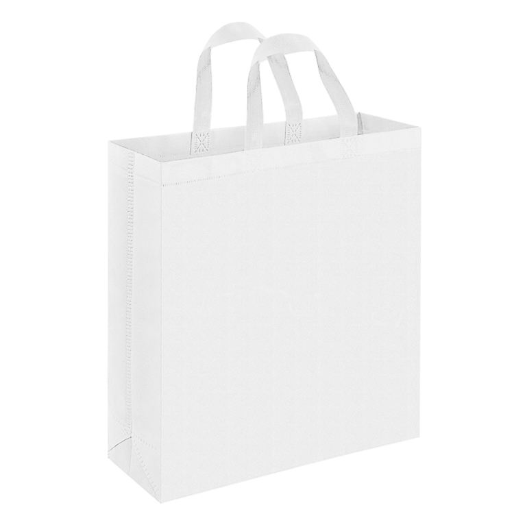Eco Reusable Tote Custom Plaid Non Woven Shopping Bag with Ultrasonic Technology