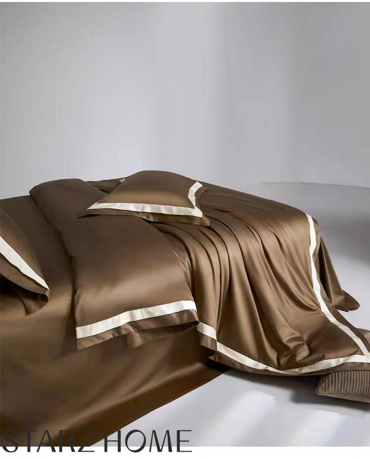 100% Cotton Bedding Set Custom Size Duvet Cover and Bed Sheet for Luxury 5 Star Hotels